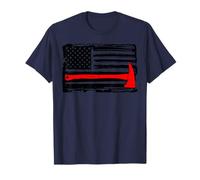 Firefighter Thin Red Line Flag Hero Fireman American Gift Camiseta