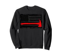 Firefighter Thin Red Line Flag Hero Fireman American Gift Sudadera