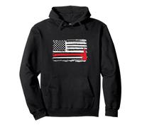 Firefighter Thin Red Line Flag Hero Fireman American Gift Sudadera con Capucha