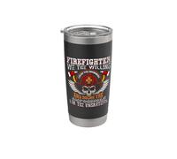 Firefighter We The Willing Funny Fireman Firefighters Lovers Vaso térmico de acero inoxidable de doble pared