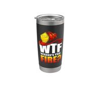 Firefighter WTF Where's The Fire Firefighters Lovers Vaso térmico de acero inoxidable de doble pared