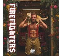 Firefighters Calendar 2026: 12-Month of a charming heroic firemen and adorable cats - Glossy Cover, U.S. Holidays Included.