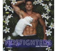 Firefighters Calendar 2026: 12-Month of Brave heroes and adorable cats (8.5x8.5 Inches), Glossy Cover, U.S. Holidays