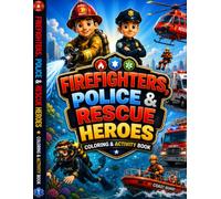 Firefighters, Police & Rescue Heroes Coloring Book