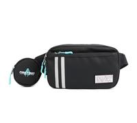 FIREFIRST Hatsune Miku Bolso Cruzado Riñoner | Producto Con Licencia Oficial; Repelente Al Agua; Incluye Un Miniestuche De Miku; Diseño Con Múltiples Bolsillos