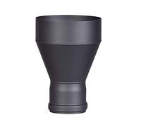 FIREFIX Pieza de transición R150/Ü10 (extensión) para Tubos de Humo de 2 mm de Grosor, Lacado Negro, de conexión de Horno de 80 mm a Conector de Pared de 150 mm
