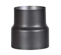 FIREFIX R150/Ü2 - Reducción de 150 a 130 para tubos de humo de 2 mm de grosor, lacado en negro, de 150 mm a 130 mm de conector de pared
