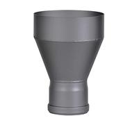 FIREFIX RD150/Ü10 RD150/Ü10-Pieza de transición (extensión) para Tubos de Humo de 2 mm de Grosor, Lacado en Gris Oscuro, de 80 mm de Conector de Horno a 150 mm de conexión de Pared, Negro