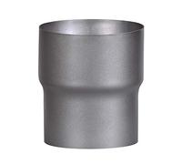 FIREFIX RD150/Ü4 - Pieza de transición (extensión) para tubos de humo de 2 mm de grosor, lacado en gris oscuro, de 150 mm a 180 mm de conector de pared, color negro