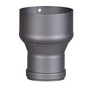 FIREFIX RD150/Ü7 RD150/Ü7-Pieza de transición (extensión) para Tubos de Humo de 2 mm de Grosor, Lacado en Gris Oscuro, de 80 mm de Conector de Horno a 120 mm de conexión de Pared, Negro