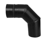FIREFIX RES80/B90 - Tubo para estufa de pellets (80 mm, acero inoxidable, 90 grados), color negro