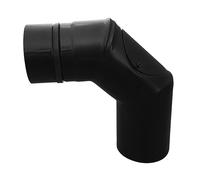 FIREFIX RES80/B90T - Codo para estufa de pellets, 80 mm, acero inoxidable negro, 90 grados
