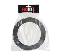 FIREFIX Senotherm 1760 - Roseta ajustable para tubos de estufa de 2 mm de diámetro, 120-135 mm de diámetro, para estufas y hogueras, color negro
