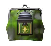Firefly and Lantern - Cartera de piel sintética de microfibra impresa con cierre de beso para organizar el cambio de llaves de lápiz labial