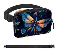 Firefly - Cangurera para hombre y mujer, con correa ajustable para correr, caminar, viajar, Multicolor 05, 1.5x9.0x5.9in/4x23x15cm