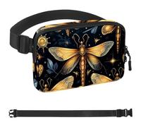 Firefly - Cangurera para hombre y mujer, con correa ajustable para correr, caminar, viajar, Multicolor 16, 1.5x9.0x5.9in/4x23x15cm