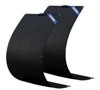 FIREFLY ENERGY Panel Solar Flexible de 400W paquete de 2 piezas 200W Módulos Solares de panel Fotovoltaico Monocristalino para autocaravanas, fuera de la red, caravanas, barcos, techos