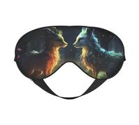 Firefly Forest Fox - Antifaz para dormir de doble cara, máscaras para dormir para mujeres y hombres, cubiertas opacas para dormir, viajes