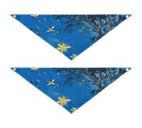Firefly Lighting Up Summer Night_54083_2 - Juego de pañuelos triangulares con botones a presión para perros, gatos, 2 unidades