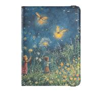 Firefly Lighting Up The Night - Cartera de viaje de cuero para pasaporte, gran capacidad, para accesorios de viaje familiar