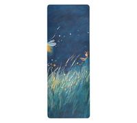 Firefly Lighting Up The Summer - Esterilla de yoga antideslizante para gimnasio impresa, antideslizante, toalla de yoga con bolsas, tapete para ejercicio, 180 x 66 cm