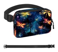 Firefly - Riñonera para correr para mujeres y hombres, riñonera cruzada con correa ajustable para deportes, Multicolor 05, 1.5x9.0x5.9in/4x23x15cm