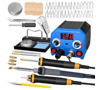 FIRElood LH55-3-3 - Kit de quemador de madera para quemar madera de 25 ~ 750 ℃, kit de quemar madera con termómetro digital temperatura ajustable, 3 bolígrafos pirográficos para quemar madera, 37