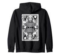 Fireman Fire Fighter King of Hearts Vintage Juego de Cartas Sudadera con Capucha