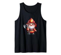 Fireman GNOME with Fire Fighting Axe For Kids Firefighter Camiseta sin Mangas