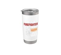 Fireman Hug A Firefighter and Warm All Over Firefighters Vaso térmico de acero inoxidable de doble pared