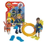 Fireman Sam Selección: Simba - Juego de figuras de Sam bombero - Pack doble con animal - Serie 4 - Figura de acción Norman Steele Penny (Penny; Jodie; León)