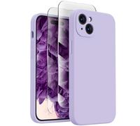 FireNova Designed for iPhone 15 Case, Silicone Upgraded [Camera Protection] Phone Case with [2 Screen Protectors], Soft Anti-Scratch Microfiber Lining Inside, 6.1 Inch, Clove Purple
