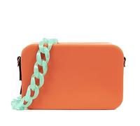 Firenze Artegiani Libelulla. Bolso bandolera rectangular, de silicona con correa diseño intercambiable.20x8x13cm. Color : Naranja