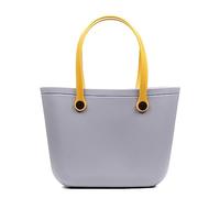 Firenze Artegiani Libelulla. Bolso Shopper grande de playa, de goma eva con asas intercambiables a juego. 47x24x33 cm. Color: Violeta