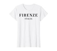Firenze Italia Fashion Chic Trendy Elegante Luxe Elegante Elegante Camiseta gráfica económica, Mujer, Blanco, L