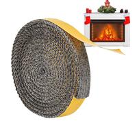 Fireplace Door Seal - Cinta autoadhesiva de fibra de vidrio de 78,7 x 0,39 x 0,12 pulgadas | Generisch Wood Stove Replacement Gasket With Heat Resistant Design, Stove Window Glass , Woodburning