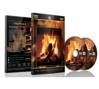 Fireplace Dvd - Fireplace XXL - 2 DVD Set with Double Extra Long Fires with Burning Wood Sounds