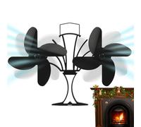 Fireplace Fan - Thermally Powered Wood Stove Fan, Silent No Electric 5-Blade Design, Fireplace Heat Circulator | Efficient Air Mover for Wood Burning Pellet Stoves Eco Friendly