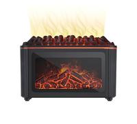 Fireplace Humidifier - ABS+PP, 14x6.3x9.3cm Oil Diffuser 7-Color Flame | Ultrasonic Mist Aromatherapy, Decorative Home & Office Humidifier For Living Room, Bedroom, Office, SPA, Yoga, Meditation