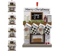 Fireplace Mantle Family Personalized Christmas Ornaments 2024 Custom Stockings Family of 2 3 4 5 6 Names Christmas Ornament Xmas Tree Decorations Family of 4