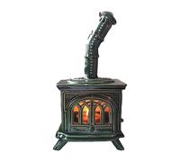 Fireplace Shaped Candle Holder - Detailed Hearth Style Sculpture, Tealight Lamp Art Decor, Humorous Accent, Solid Resin Construction | Compact Table Display Ornament, Holiday Gathering