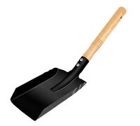 Fireplace Shovel with Wooden Handle, Coal and Ash Scoop for Wood Stove, Barbecue, Outdoor, Garage, Charcoal, Backyard, Stove Accessories