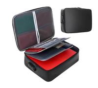 Fireproof Document Box, File Lockable Organizer, Fireproof Security, Portable Storage, Waterproof Protection, Large Capacity 14.57x11.42x3.94 pulgadas para el hogar o el almacenamiento de viaje