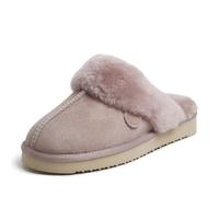 Fireside by Dearfoams Fireside Sydney - Pantuflas de piel de oveja para interiores y exteriores con anchos anchos, Rosa polvoriento, 37.5 EU Ancho