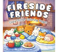 Fireside Friends: Cozy Critter Coloring Pages: Coloring Book for Adults and Teens Featuring Cute Cozy Daily Activities for Relaxation