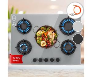 Firetale 70cm Placa de gas 5 Fuegos Gris