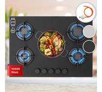 Firetale 70cm Placa de gas 5 Fuegos Negro