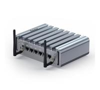 Firewall Appliance 2.5G, Fanless Mini PC, VPN PC mit J4125, AES-NI, 6 x 2,5 GbE I225-V LAN, PF-sens Firewall PC, Soft PF-sens Router, 4GB RAM 256GB SSD