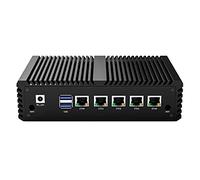 Firewall Micro Appliance, Intel Celeron N5105 Mini Router, 5 x Intel 2.5GbE I225 I226 LAN, AES-NI, VGA HD 2 x COM SIM Slot, Fanless Firewall PC, 4GB DDR4 RAM, 128GB SSD