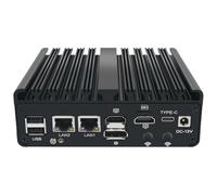 Firewall Mini PC de cuatro núcleos N150, DDR5 1 * M NvME,ranura SIM 5G/4G,hardware de computadora sin ventilador de doble LAN,dispositivo de micro enrutador,OPNsense, puerto TypeA,sin RAM y sin SSD